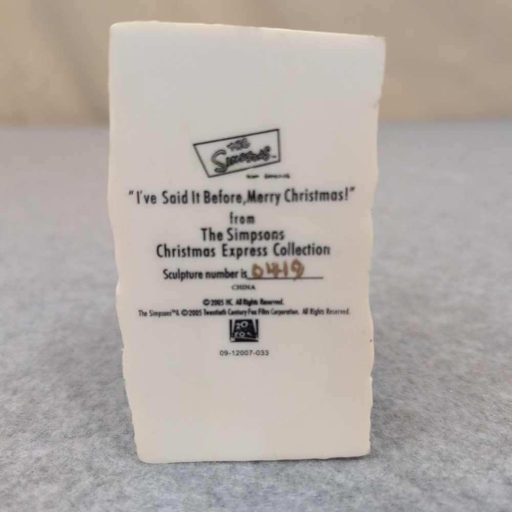 The Simpsons Christmas Express Kent Brockman Sculpture 2005 09-12007-033 No 0419 - Picture 5 of 5